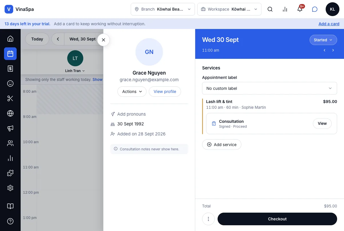 Unsigned means the service cannot start — After signing — Started — Computer