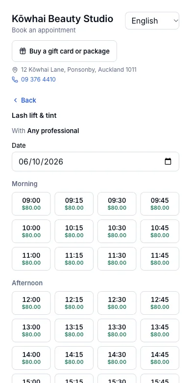Flash sales over a date range — Result — $80.00 on every time on 6 October — Phone