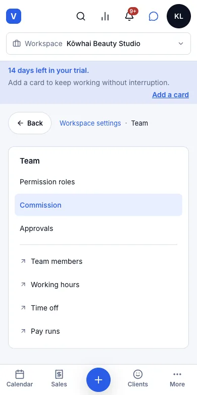 Staff commission and payroll (partly) — How commission is calculated — Phone