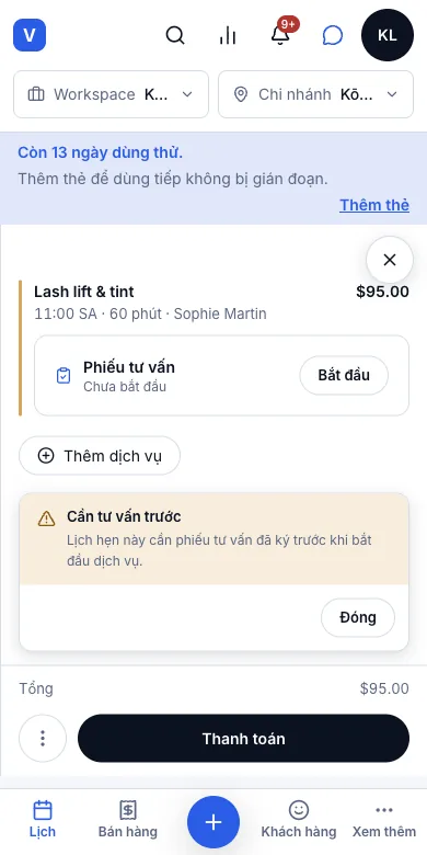 Chưa ký thì không bắt đầu được dịch vụ — Không cho bắt đầu — cần tư vấn trước — Điện thoại