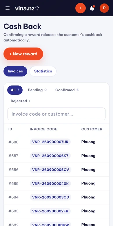 Raise and settle invoices — Mobile